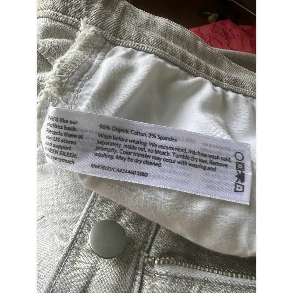 EILEEN FISHER Organic Cotton Denim Jeans Gray Size 6 - Picture 5 of 5